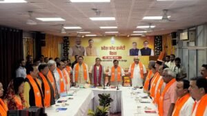 तीन दिवसीय उत्तराखंड दौरे पर पहली बार देहरादून पहुंचे भाजपा राष्ट्रीय अध्यक्ष नितिन नवीन, देहरादून में ली कोर ग्रुप बैठक